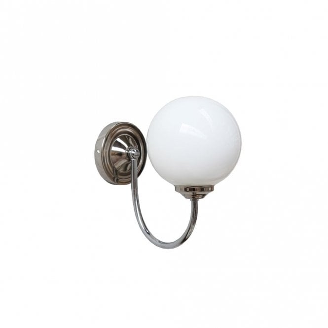 BRAGAN - Globe Wall Light In Polished Chrome