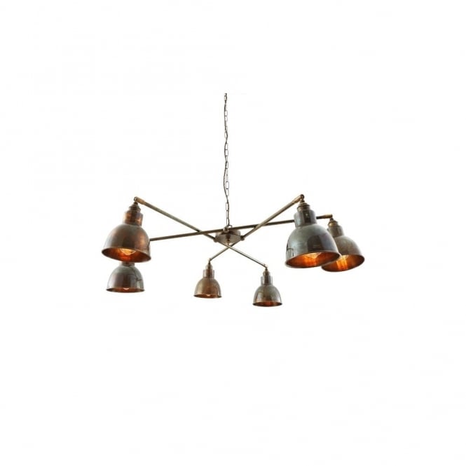 BRIDGETOWN - Contemporary Chandelier In Antique Brass