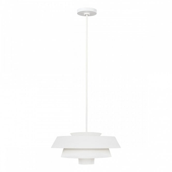 BRISBIN Ceiling Pendant Matte White, Inspired by Mid-Century Designs