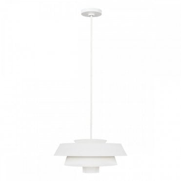 BRISBIN Ceiling Pendant Matte White, Inspired by Mid-Century Designs