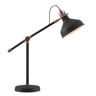 Adjustable Table Lamp Graphite/Copper/White
