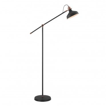 BROCK Floor Lamp Graphite/Copper/White