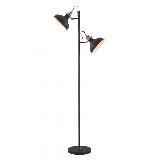 BROCK Floor Lamp Graphite/Copper/White