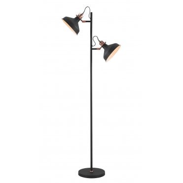 Floor Lamp Graphite/Copper/White