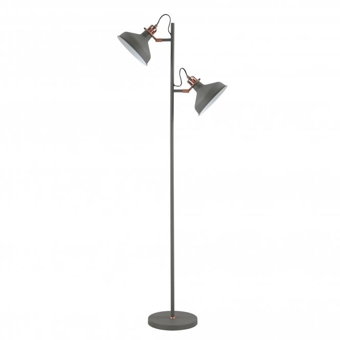 BROCK Floor Lamp Sand Grey/Copper/White