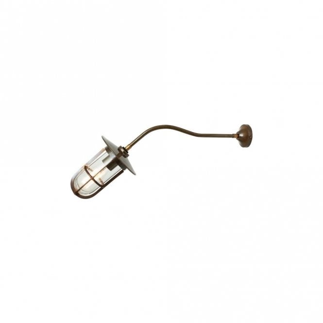 BROM - Well Glass Wall Light In Antique Brass