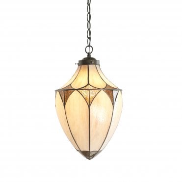 Elegant Art Deco Style Tiffany Lantern - Medium