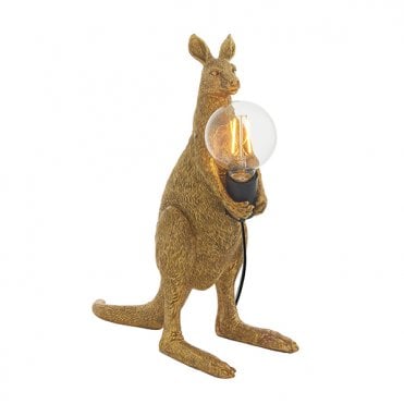 BRUCE Vintage Gold Kangaroo Table Light