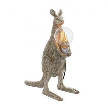 BRUCE Vintage Silver Kangaroo Table Light
