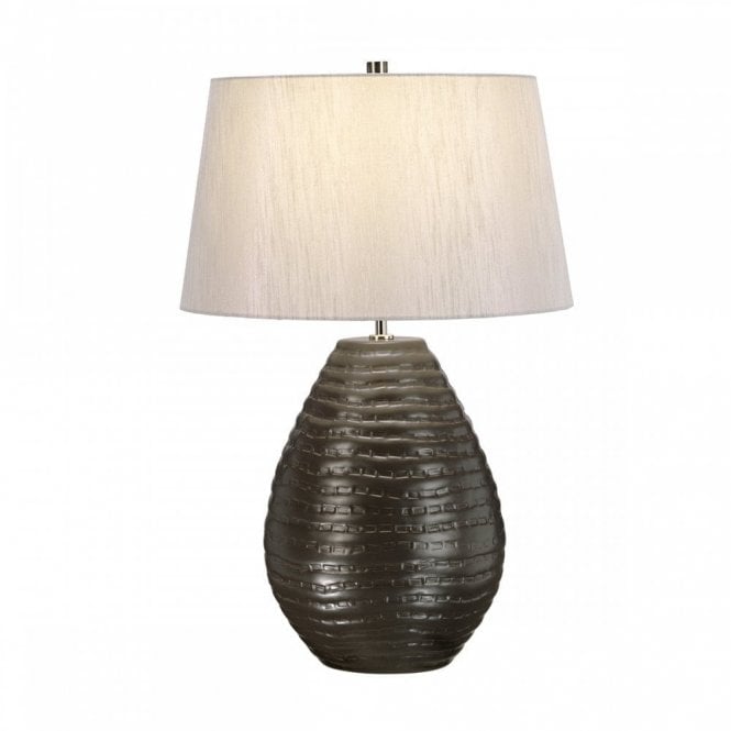 BRUNSWICK Graphite Table Lamp with Silver Shade
