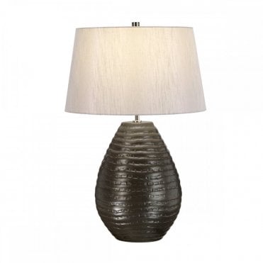 BRUNSWICK Graphite Table Lamp with Silver Shade