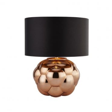 Large copper base table lamp 