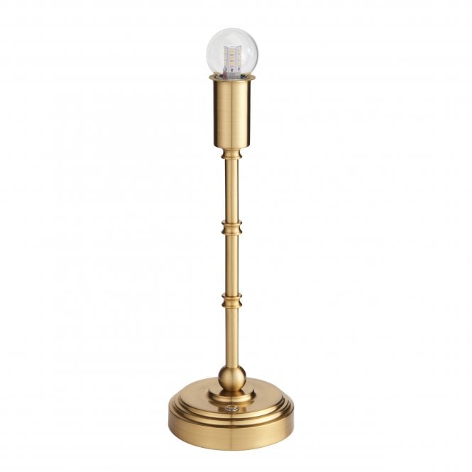 Burley LED Rechargeable Table Lamp - Brushed Aged Brass (Base Only)