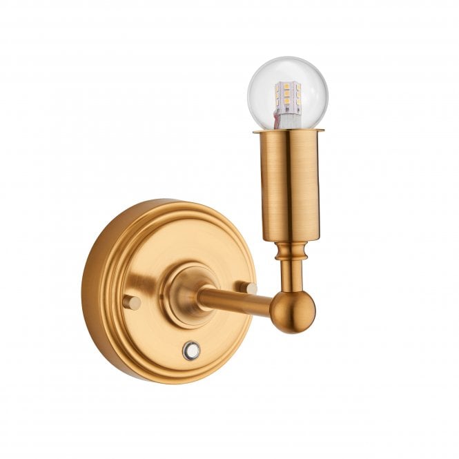 Burley LED Rechargeable Wall Light - Brushed Aged Brass (Bracket Only)