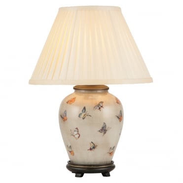 BUTTERFLIES on Small Urn Table Lamp