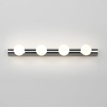 4 Bulb Theatrical Style Bathroom Wall Light, IP44