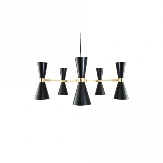 CAIRO - 5 Arm Contemporary Chandelier In Powder Coated Matte Black