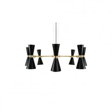 CAIRO - 8 Arm Contemporary Chandelier In Powder Coated Matte Black