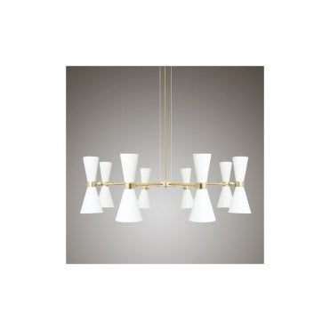 CAIRO - 8 Arm Contemporary Chandelier In Powder Coated White