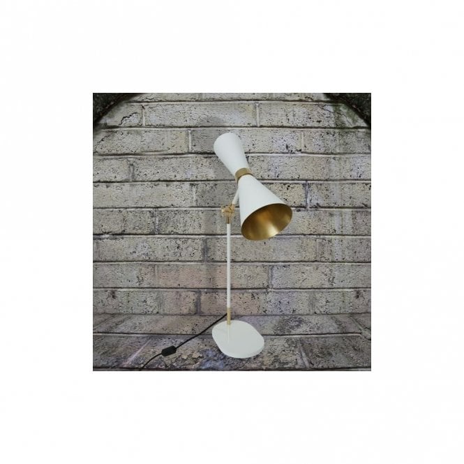 CAIRO - LED Contemporary Table Lamp In Powder Coated White