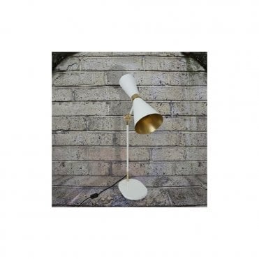 CAIRO - LED Contemporary Table Lamp In Powder Coated White