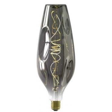 CALEX BARCELONA GIANT LED Bulb Organic Vase Shape Titanium Glass