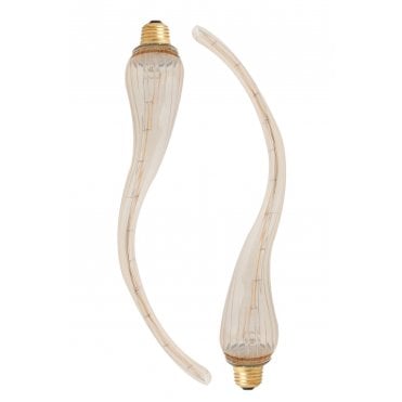 CALEX LAMDA GIANT LED Pair of Bulbs, Gold Glass in a Chili Pepper Shape