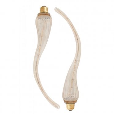 CALEX LAMDA GIANT LED Pair of Bulbs, Gold Glass in a Chili Pepper Shape