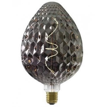CALEX SEVILLA GIANT LED Bulb Hexagonal Pattern Titanium Bulb