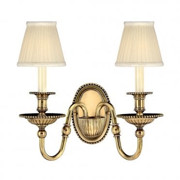 CAMBRIDGE - Double Wall Light in Gold, Brass