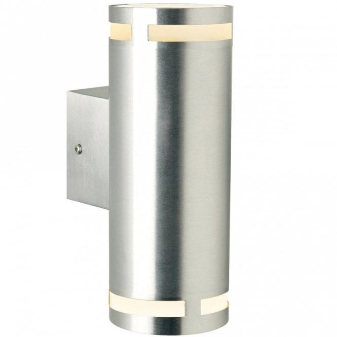 CAN - Double Cylindrical Exterior Wall Light Aluminium