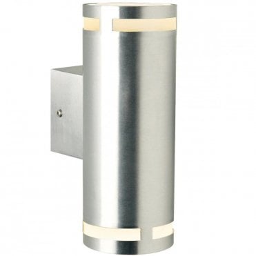 CAN - Double Cylindrical Exterior Wall Light Aluminium