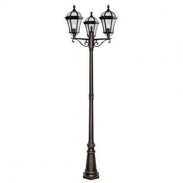IP44 RATED BROWN OUTDOOR LAMP POST