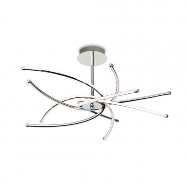 CAPRICE LED Semi Flush Fitting, Chrome