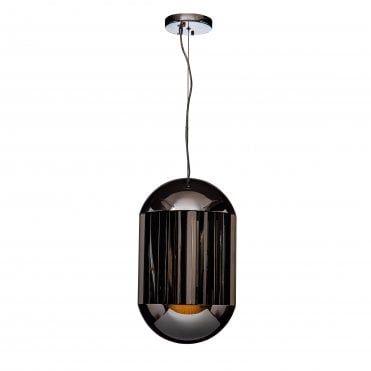 CAPSULE Ceiling Pendant 3 Bullet Pendant Light Polished Chrome