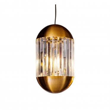 CAPSULE Ceiling Pendant 3 Light Bullet Pendant Brass