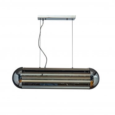 CAPSULE Pendant 4 Bullet Horizontal Pendant Light Polished Chrome