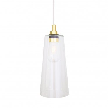 CARI Industrial Bathroom Ceiling Pendant Polished Brass IP65