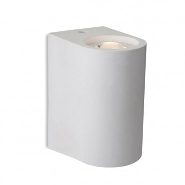 CARLOS 2 Light LED Plaster Wall Light, White