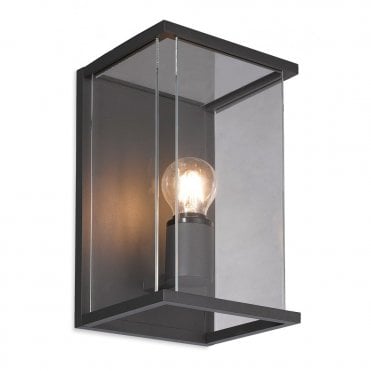 CARLTON - Exterior Outdoor Wall Light Clear Glass In Graphite