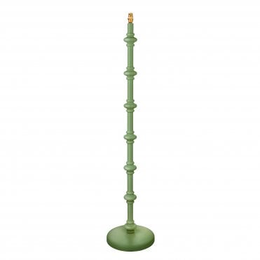 Cotswold green wooden floor lamp
