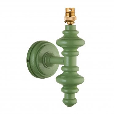 Cotswold green wooden spindle wall light