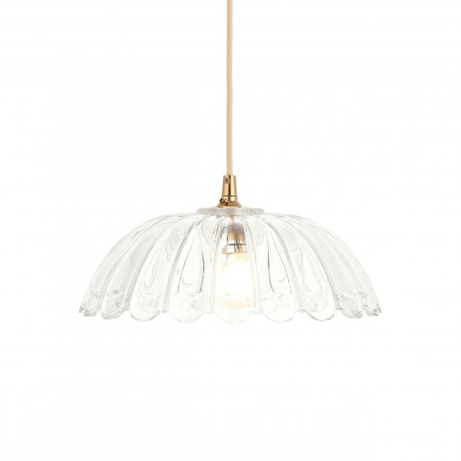 Carnation Easyfit Pendant Shade - Scalloped Glass