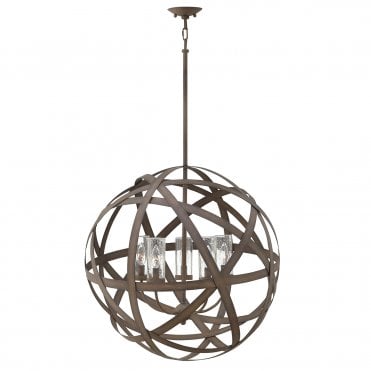 5 Light Outdoor Chandelier Vintage Iron