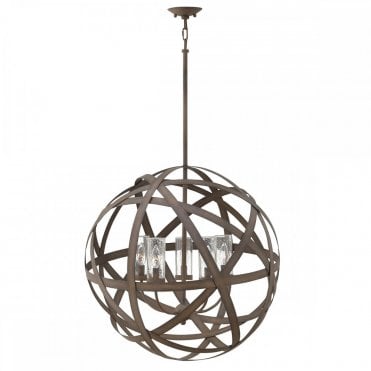 CARSON 5 Light Outdoor Chandelier Vintage Iron