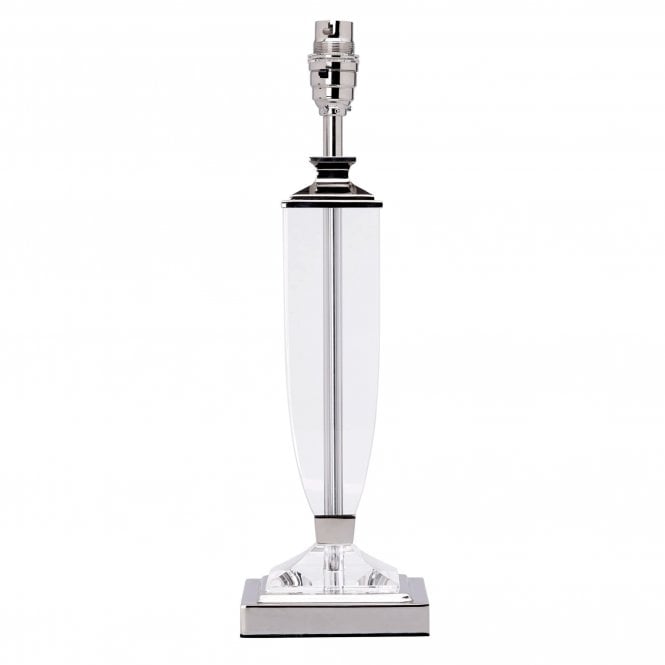 Carson Large Table Lamp Polished Nickel & Crystal - Base Only
