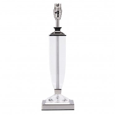 Carson Large Table Lamp Polished Nickel & Crystal - Base Only