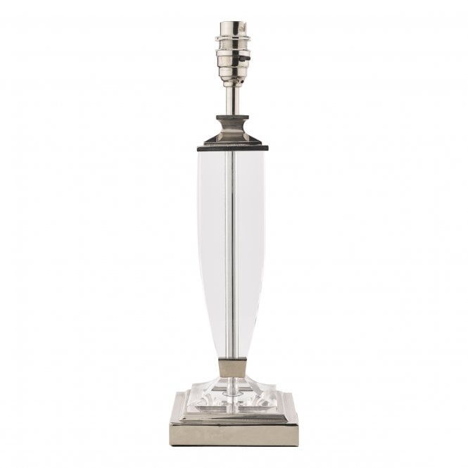 Carson Medium Table Lamp Polished Nickel & Crystal - Base Only