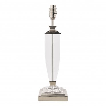 Carson Medium Table Lamp Polished Nickel & Crystal - Base Only