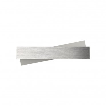 CARYS Contemporary LED Wall Light Brushed Aluminium Frosted White